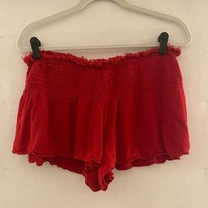 Free People Lost Girl Smocked Shorts